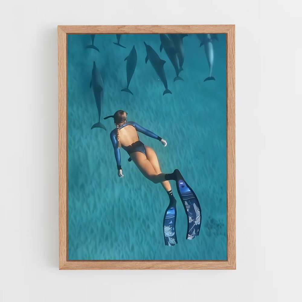 Poster Danse Sous-Marine – affiche Plongée en apnée (vue 4)